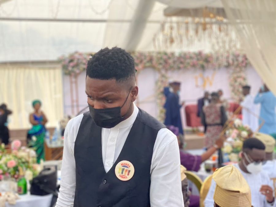MANSA staff member at a wedding event