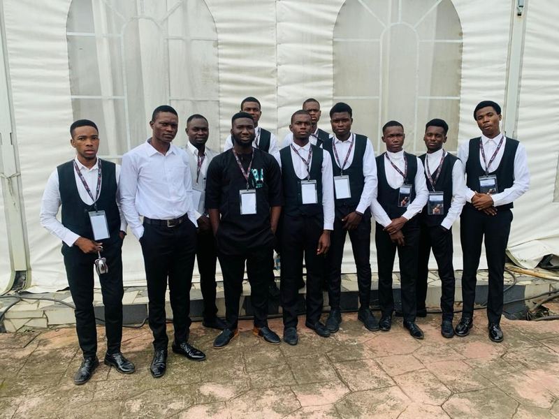 MANSA staffed team lineup at an event