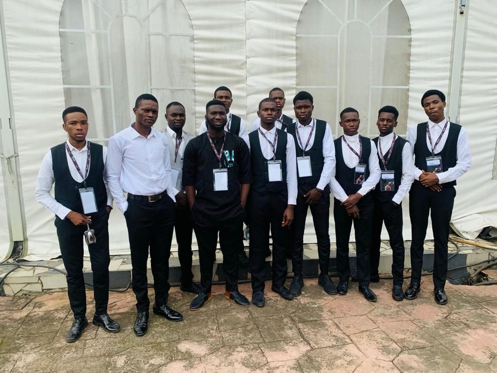 MANSA staffed team lineup at an event